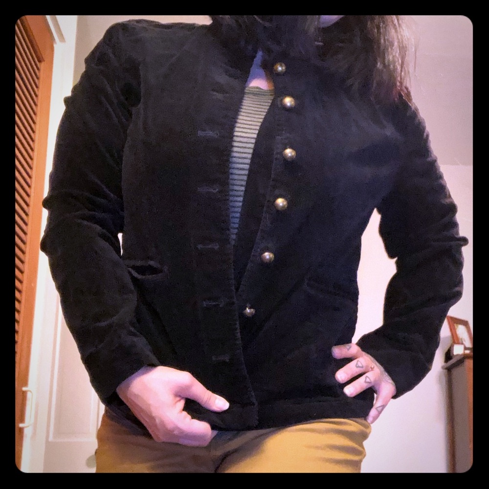 Steampunk military style velvet blazer - vintage